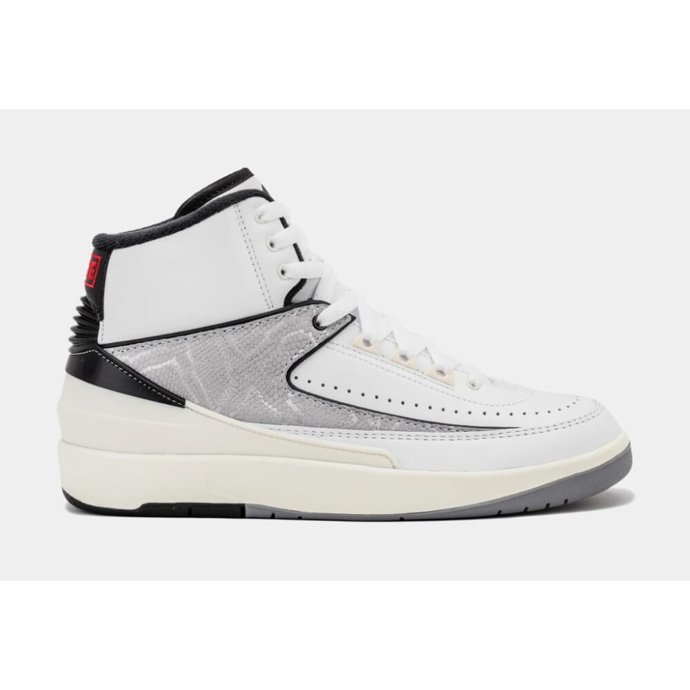 Nike Air Jordan 2 Retro White/Fire Red-Black-Sail  DQ8562-102 Grade-School