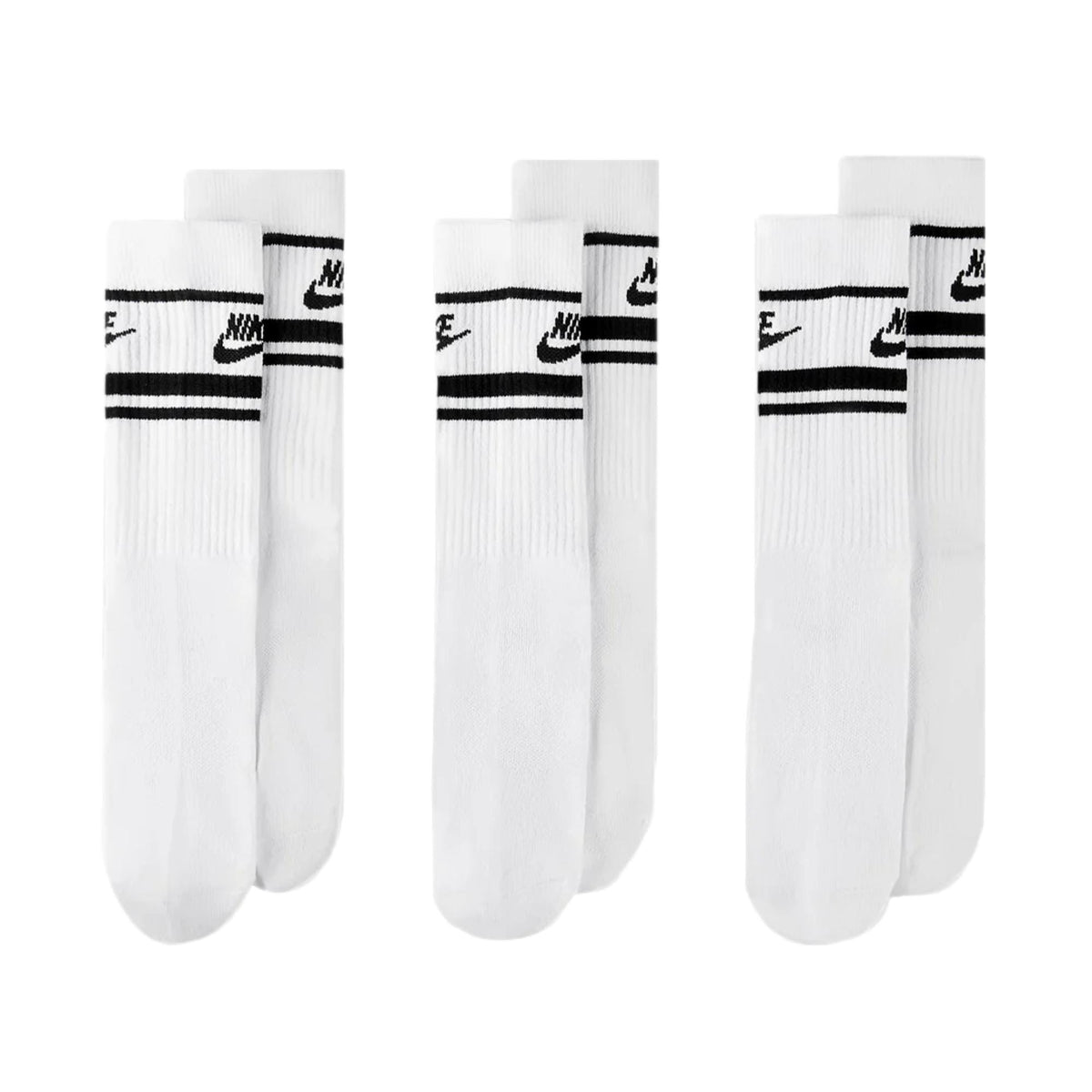 Nike NSW Everyday Essential Crew 3 Pack Socks White/Black  DX5089-103 Men's