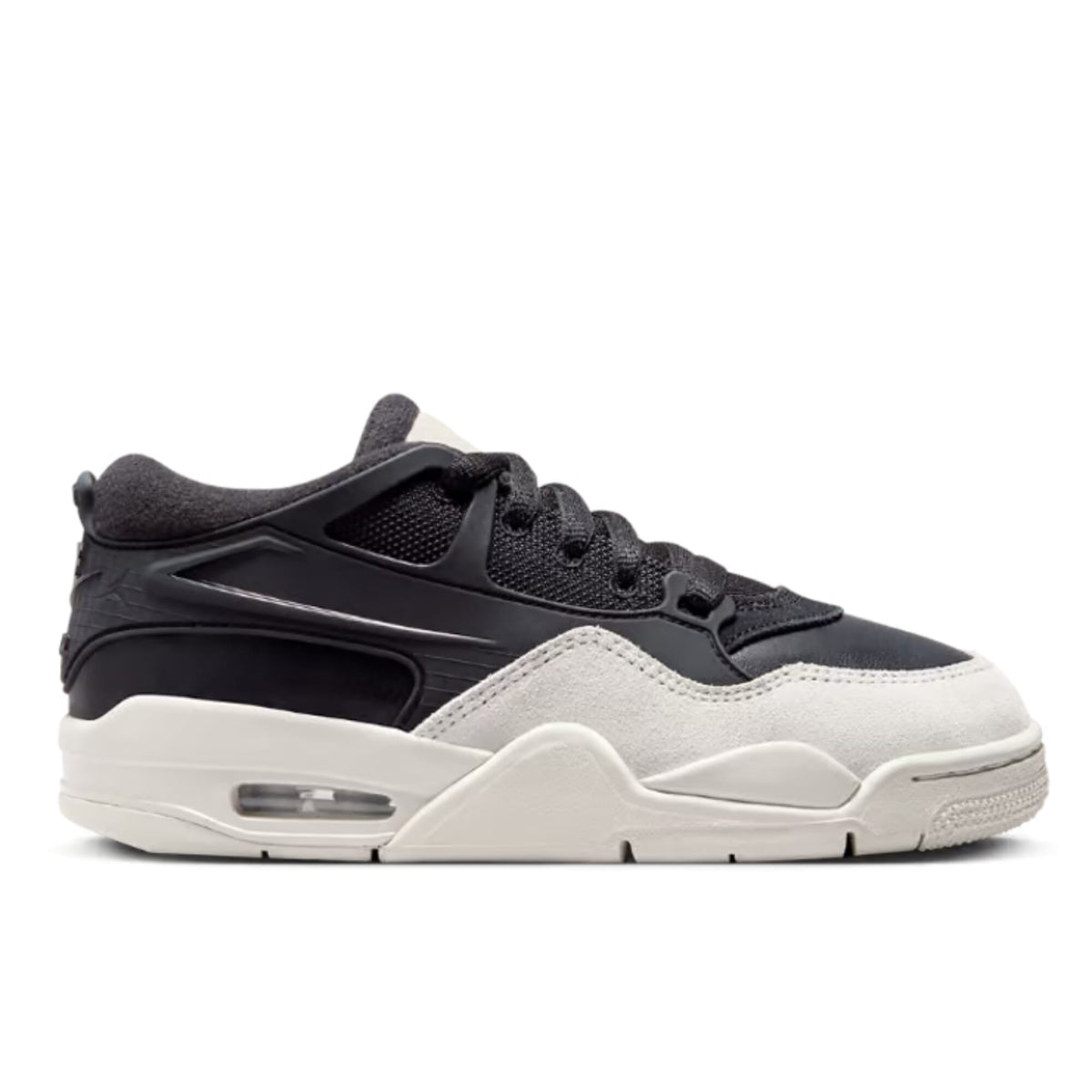 Nike Air Jordan 4 RM Black/Light Bone-Dark Grey  FQ7938-001 Grade-School