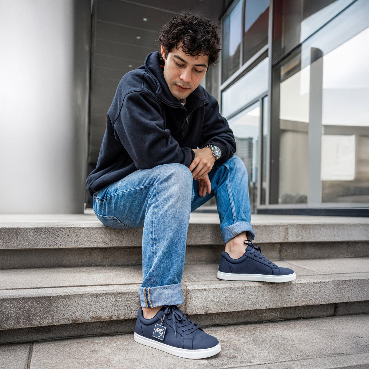 Navy Low-top