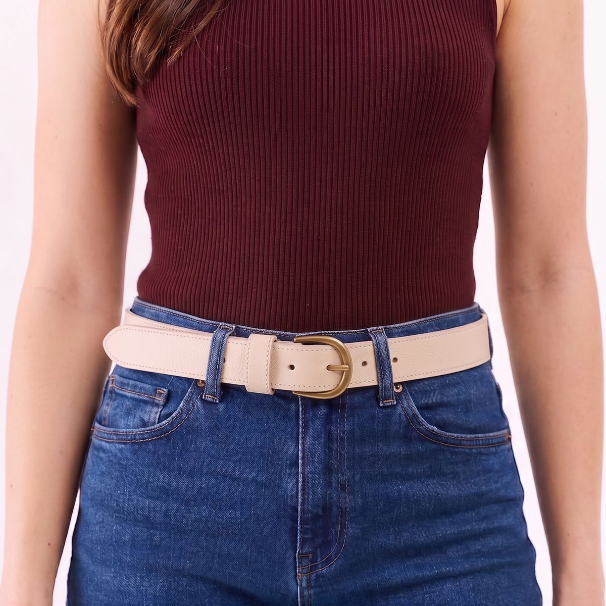 Women's Wide Loop Leather Belt